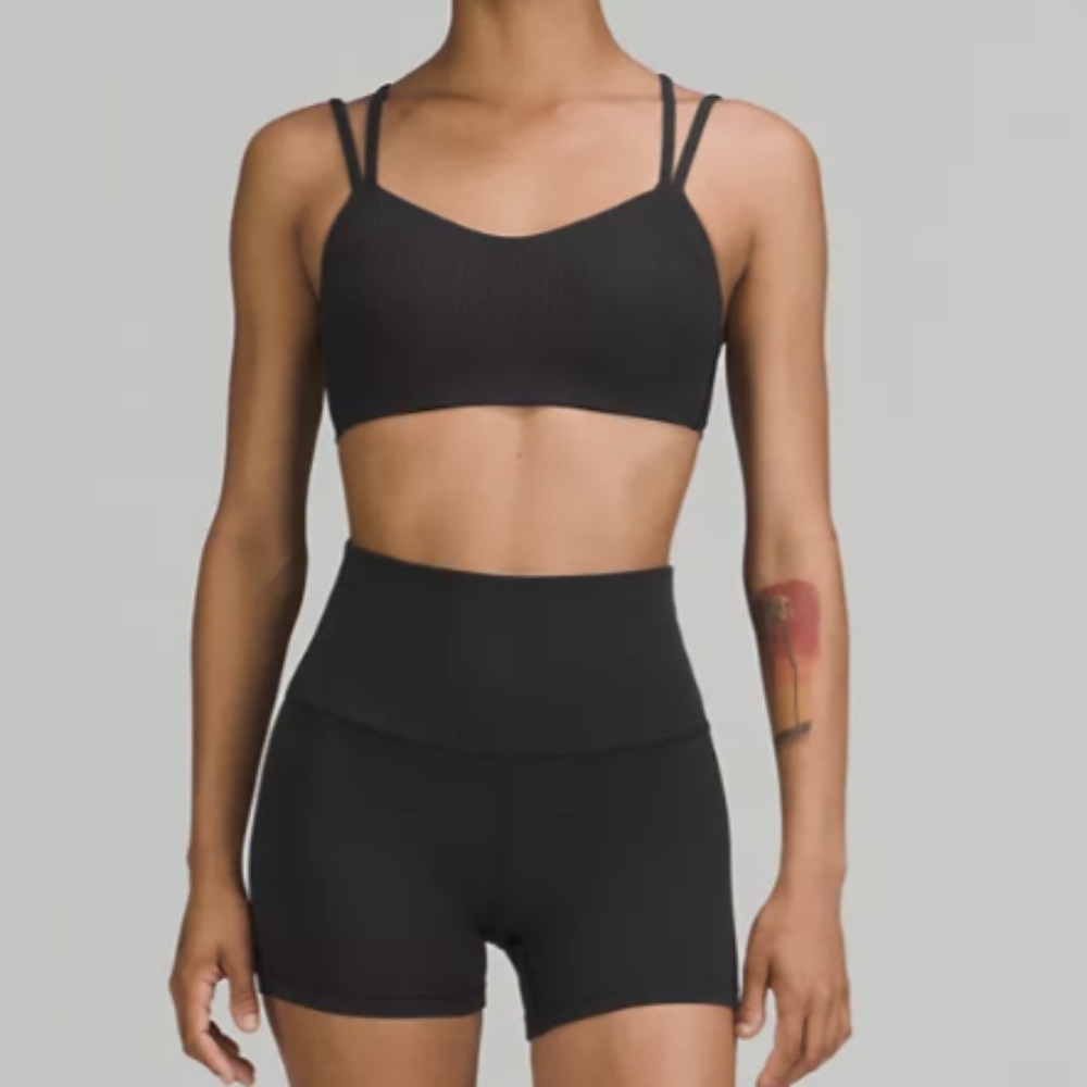 Lululemon black align high rise short, 4in inseam